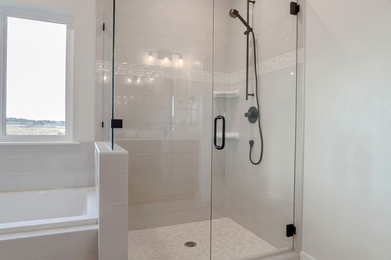 Contemporary Shower with Clear Glass